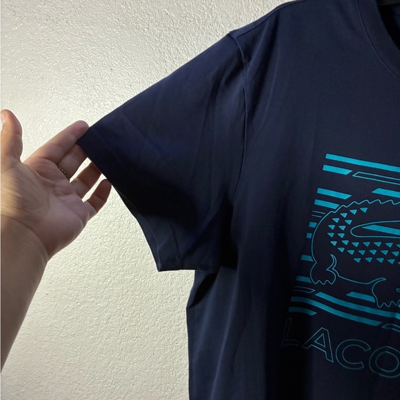 Lacoste Men's Navy Graphic T-Shirt XXL - Picture 6 of 15